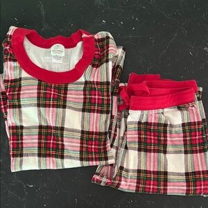 Hanna Andersson Pajamas - Red and White Plaid - Size XS